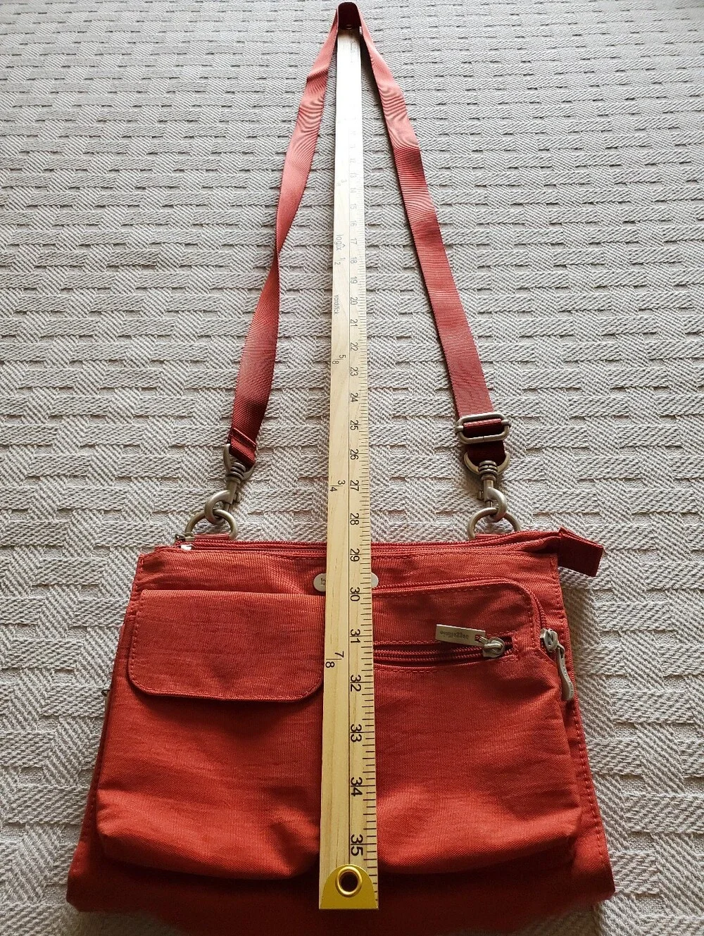 Baggallini Everything Crossbody Bag & Wristlet Pouch Set Burnt Orange EUC
